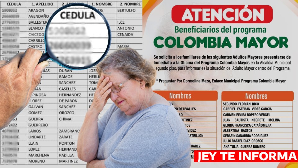 Consulte Aquí los Listados de Beneficiarios del Subsidio Colombia Mayor Solicitados con Urgencia Jey te informa