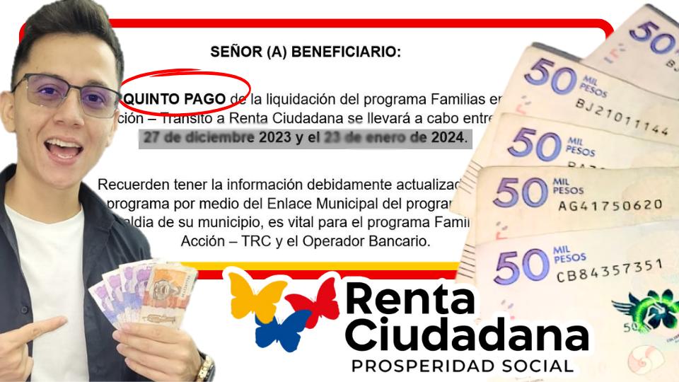 Confirman Fechas de Pago del 5° Ciclo de la Renta Ciudadana en Diciembre JEY TE INFORMA