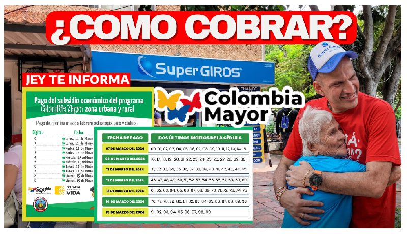 ¿Cómo Cobrar por SuperGiros el Subsidio de Colombia Mayor 2024? JEY TE INFORMA