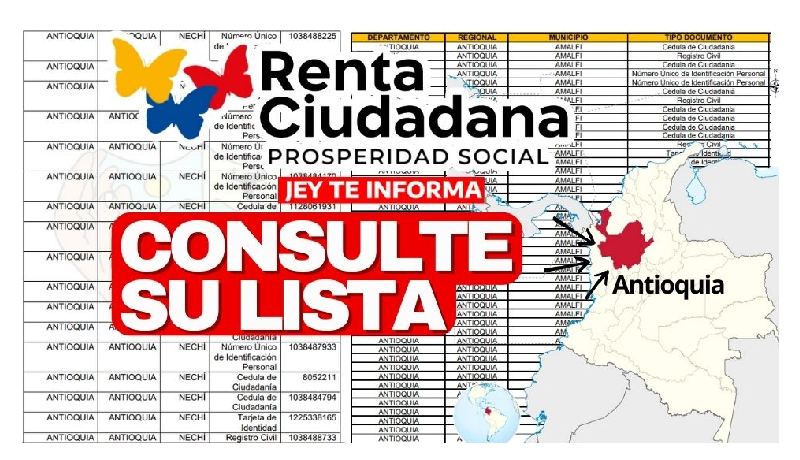 Consulta Rápida del Listado de Renta Ciudadana 2024 para Medellín Antioquia JEY TE INFORMA