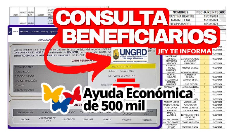 Nuevos Listados de Beneficiarios Ayuda Económica de 500 mil JEY TE INFORMA