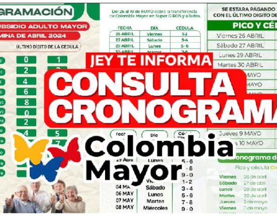 Subsidio de Colombia Mayor: Consulta los Días de Pago según tu Cédula para Abril y Mayo 2024 JEY TE INFORMA