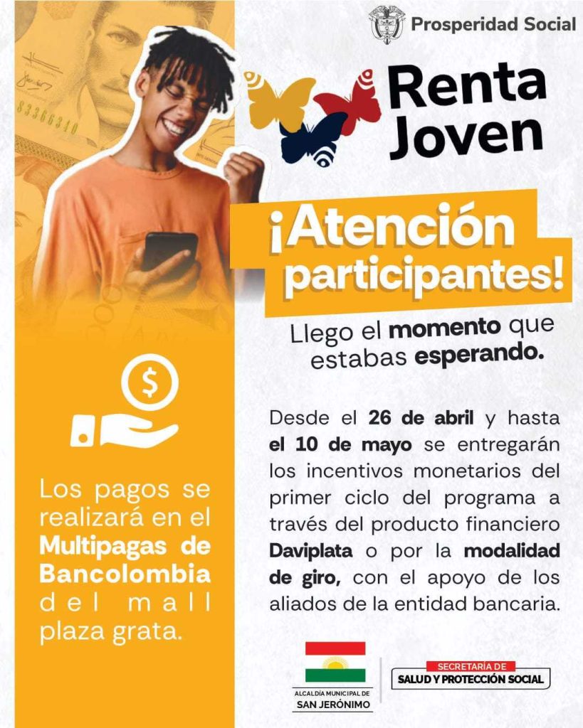 CRONOGRAMA DE PAGO RENTA JOVEN