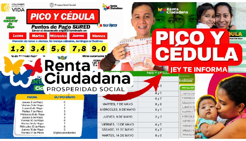 Pico y Cédula Renta Ciudadana 2024: Consulta tu Cronograma de Pago en Mayo JEY TE INFORMA