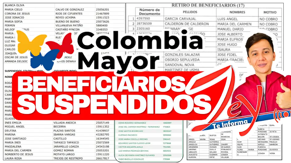 Suspendidos del Subsidio Colombia Mayor 2024 JEY TE INFORMA