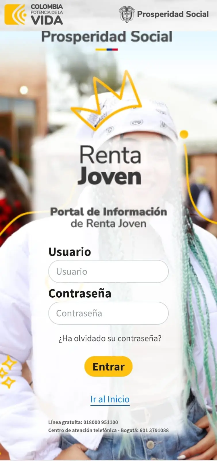 Link de Consulta del Portal Renta Joven 2025 2 Captura del portal del joven.