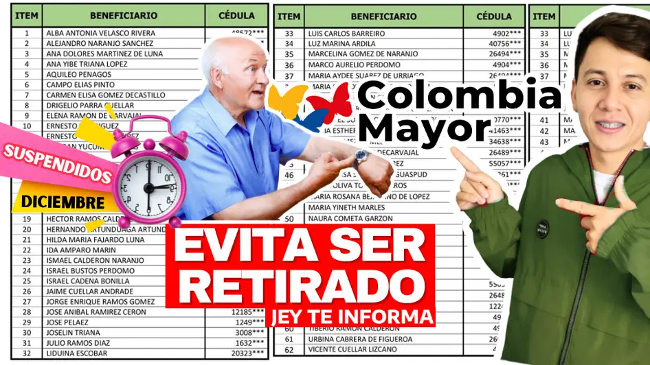 listados de adultos mayores