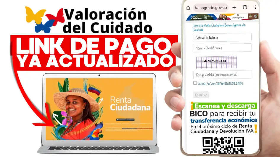 captura del consulta pago de Valoración del Cuidado