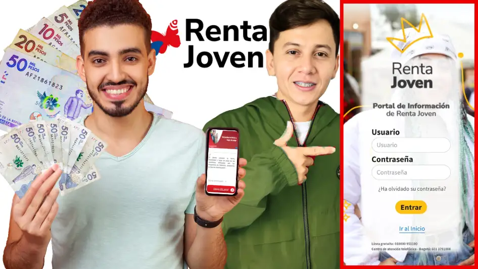 interfaz del portal del joven y adolescentes con dinero