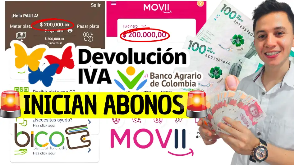 transferencias a bancarizados pantallazo de la billetera digital BICO y MOVII