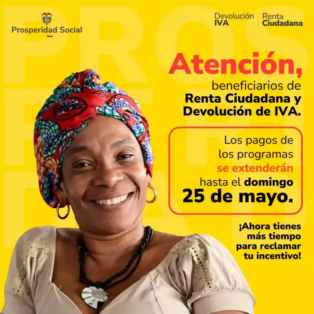 Pagos de Renta Ciudadana y Devolución del IVA extensión