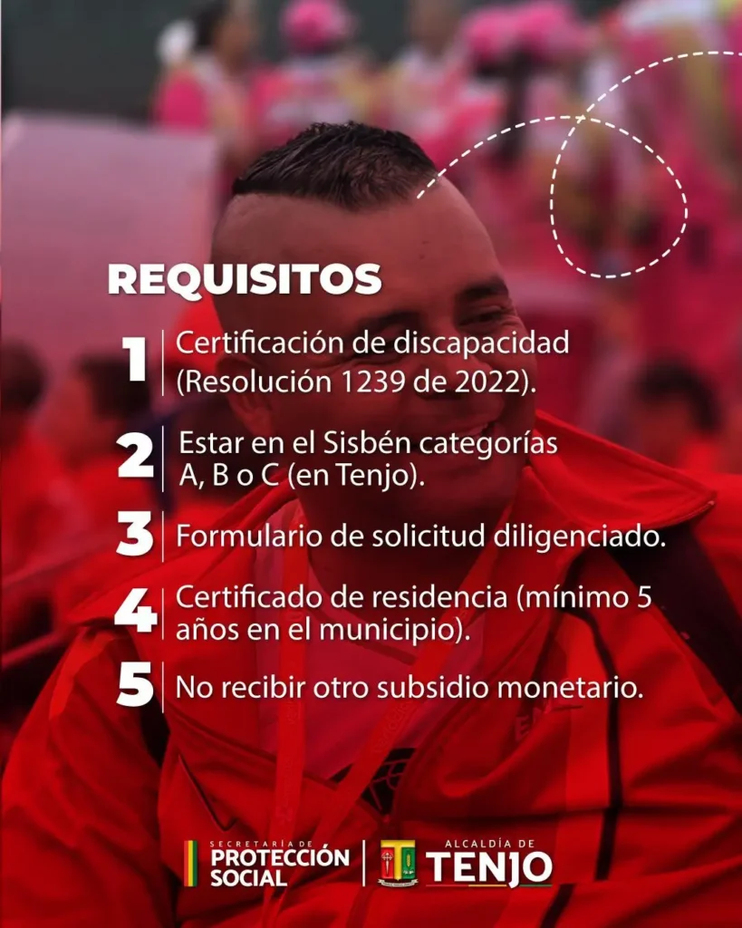 Inscripciones Abiertas: Apoyo Económico para Discapacitados y sus Cuidadores 2 requisitos del subsidio para cuidadores y personas con discapacidad.