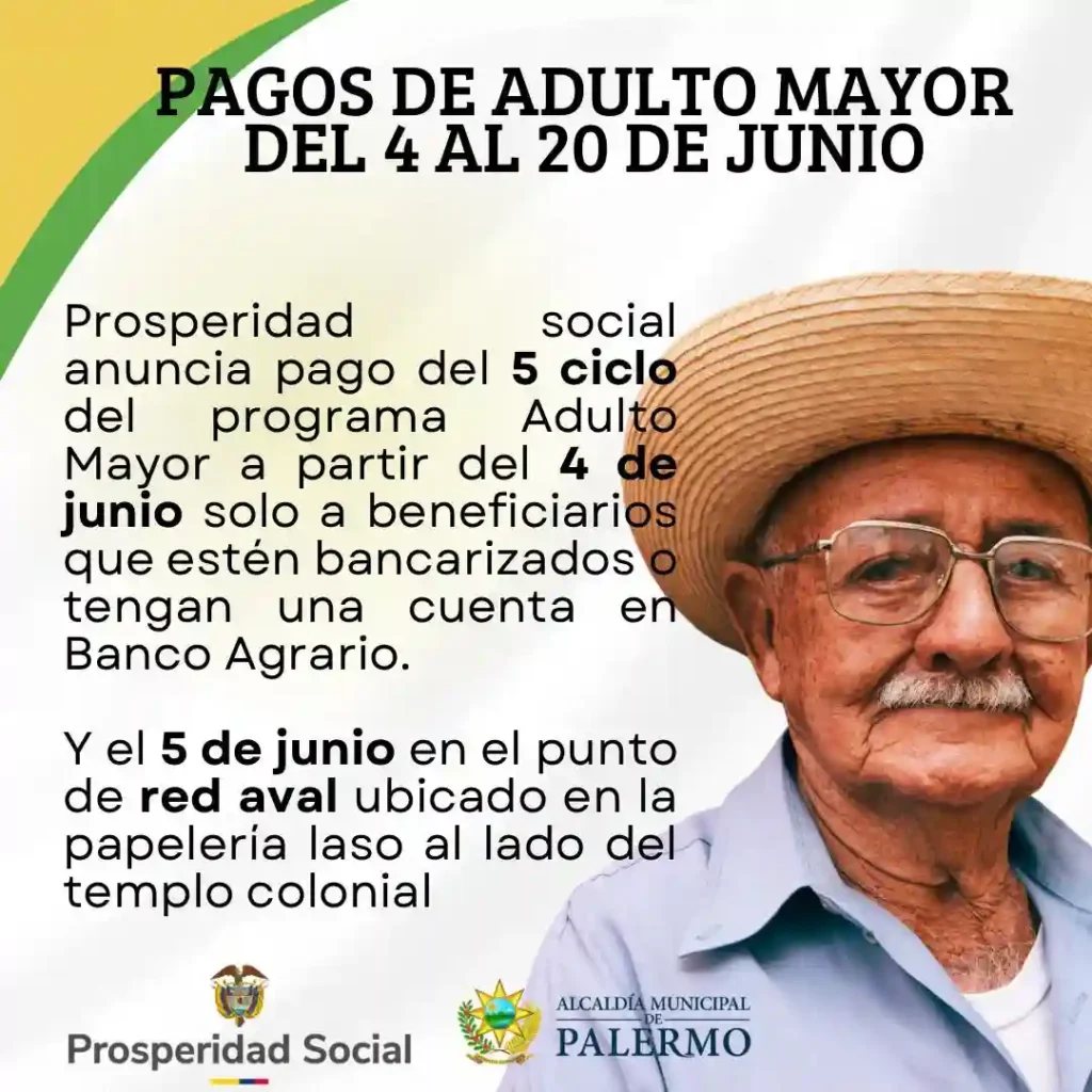 fecha de pago del subsidio Colombia Mayor
