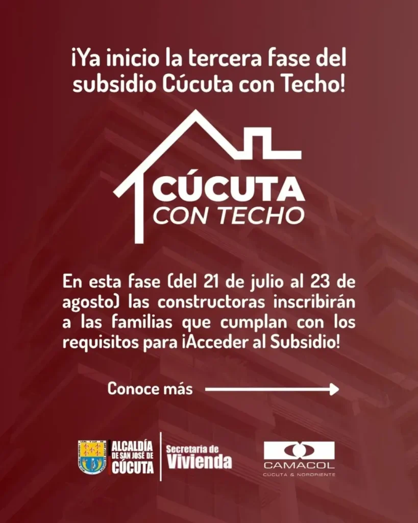 Subsidio Cucuta con Techo