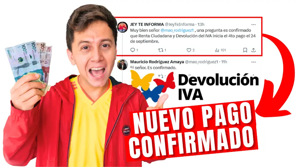 calendario de pago del subsidio Devolución del IVA
