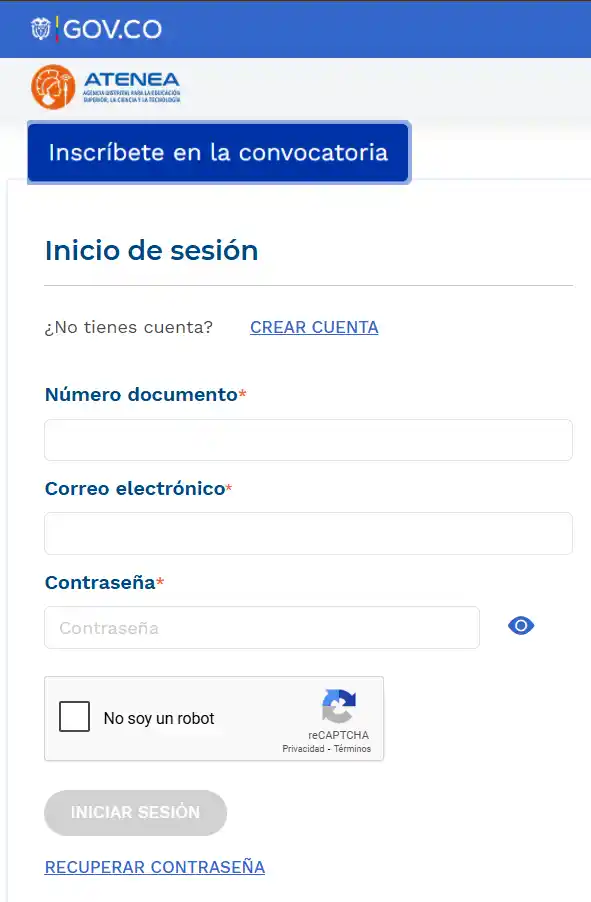 Portal de inscripción – Agencia Atenea