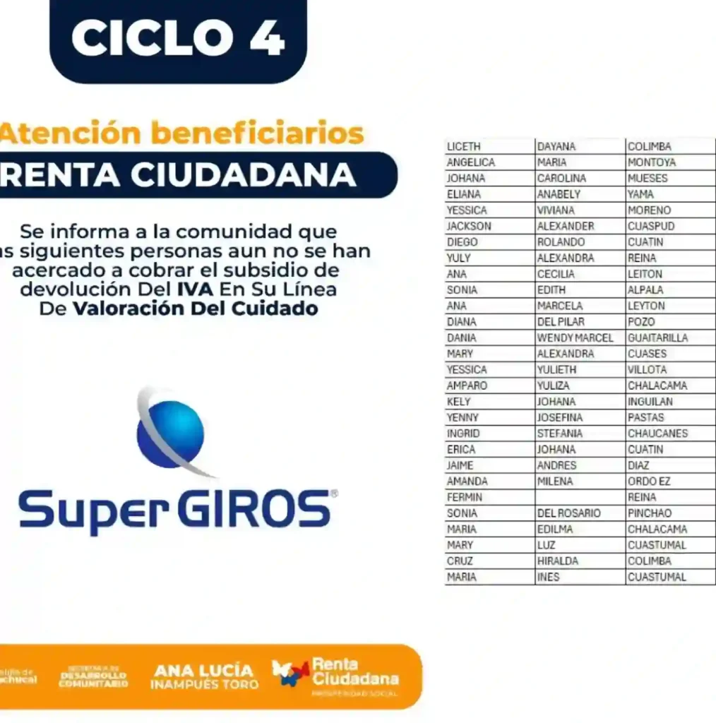 ¡Último día de pago! Beneficiarios pendientes por cobrar deben actuar ya 5 Beneficiarios pendientes de cobro Narino