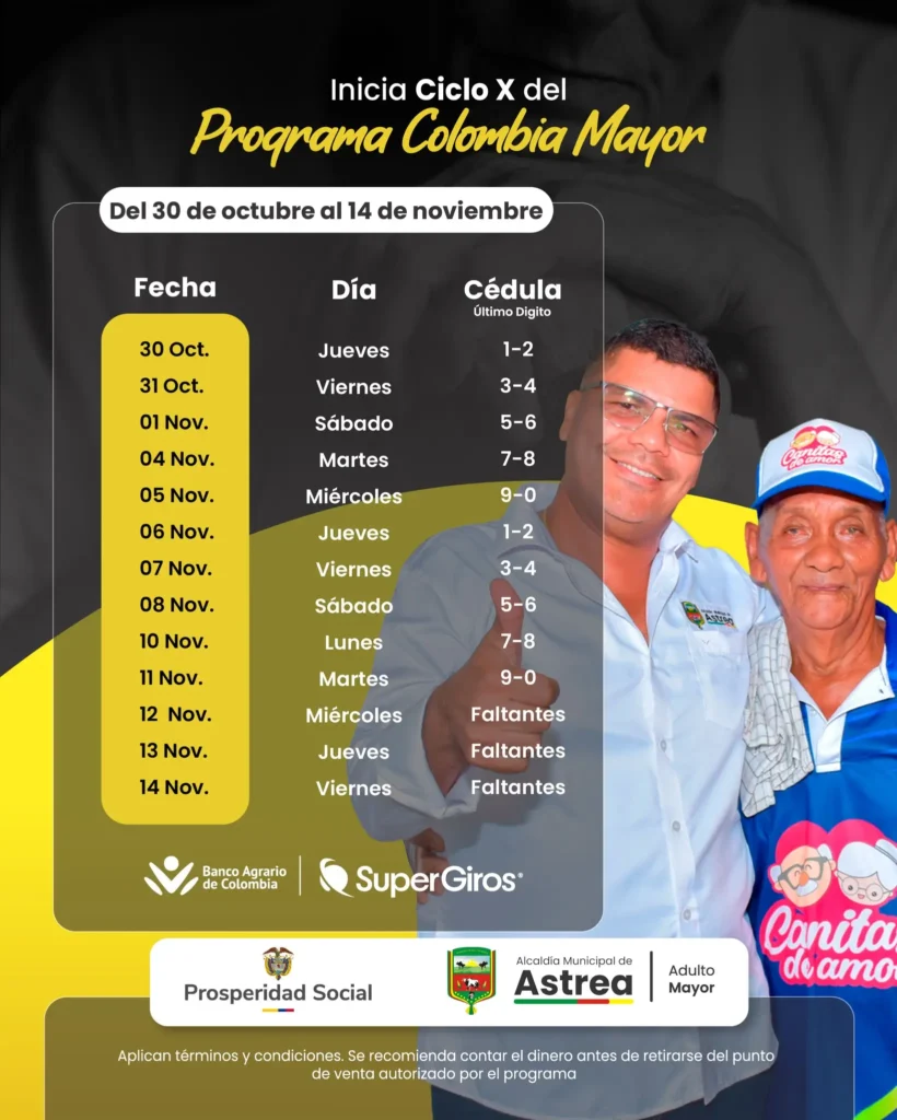 Pico y Cedula Colombia Mayor Cesar