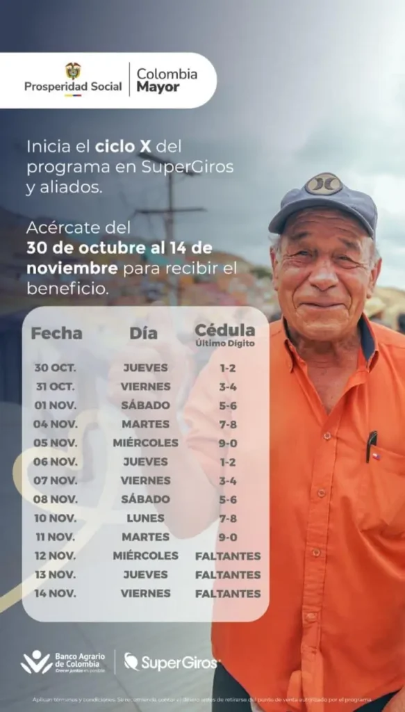 cronograma de Colombia Mayor Alcaldia Municipal de Curumani