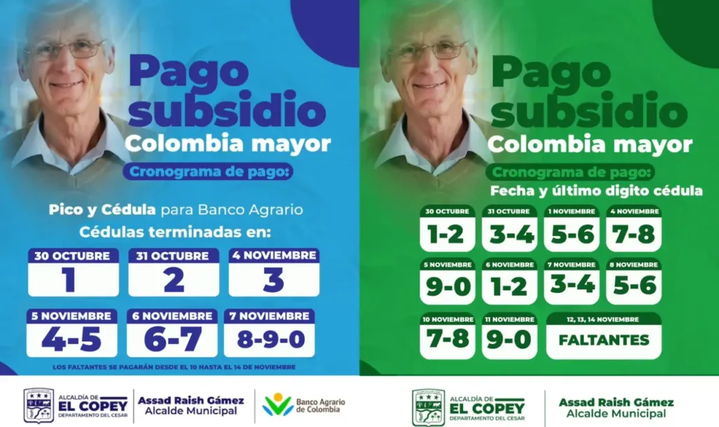 cronograma pico y cedula Alcaldia del Copey