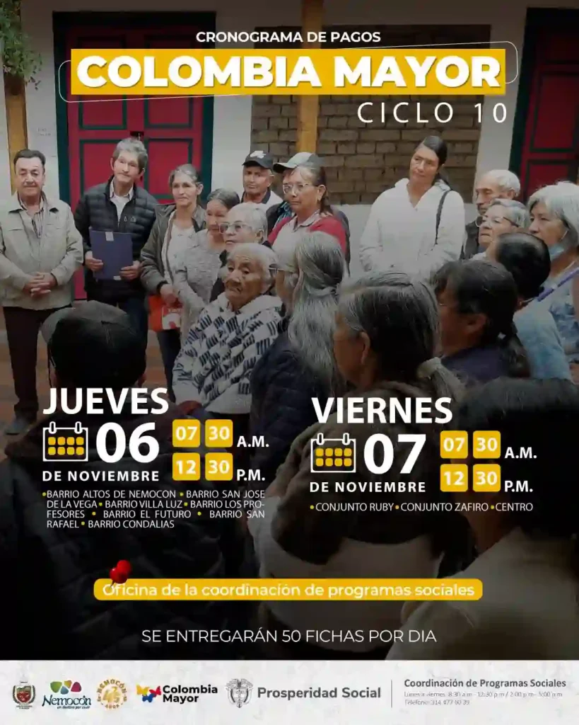 cronograma pico y cedula adulto mayor