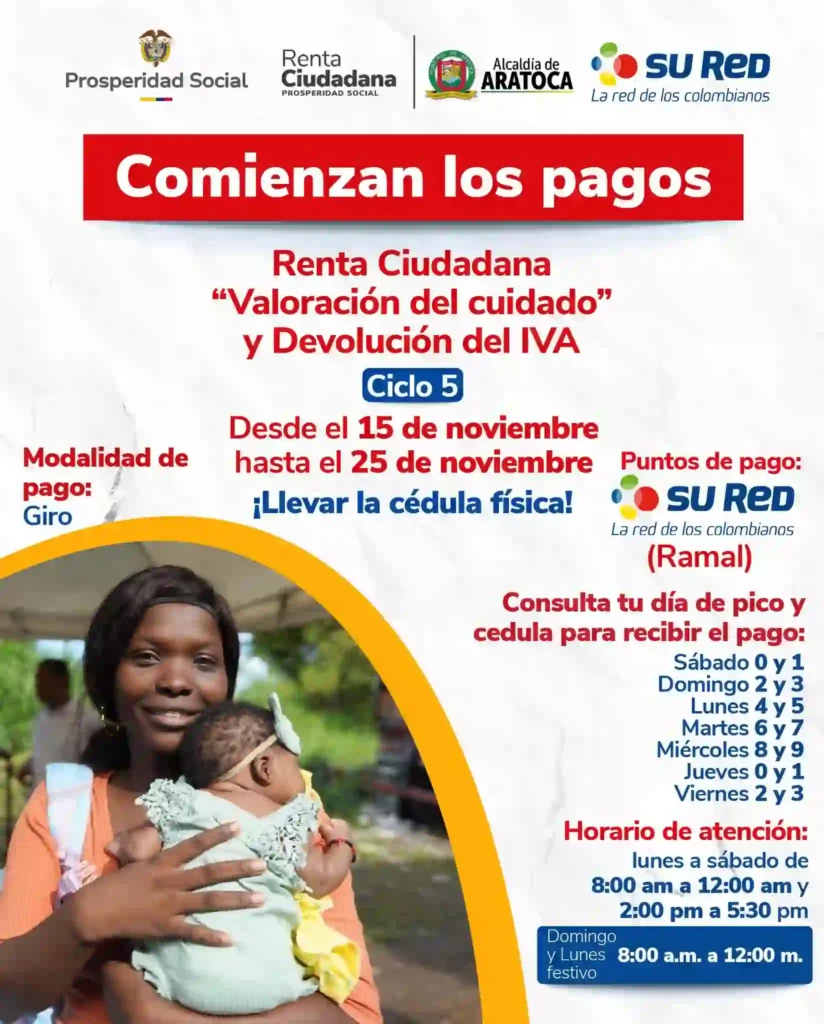 Renta Ciudadana pico y cédula ya activo: consulta fechas, horarios y acércate a cobrar 9 Alcaldia de Aratoca pago de RC e IVA Jey te Informa