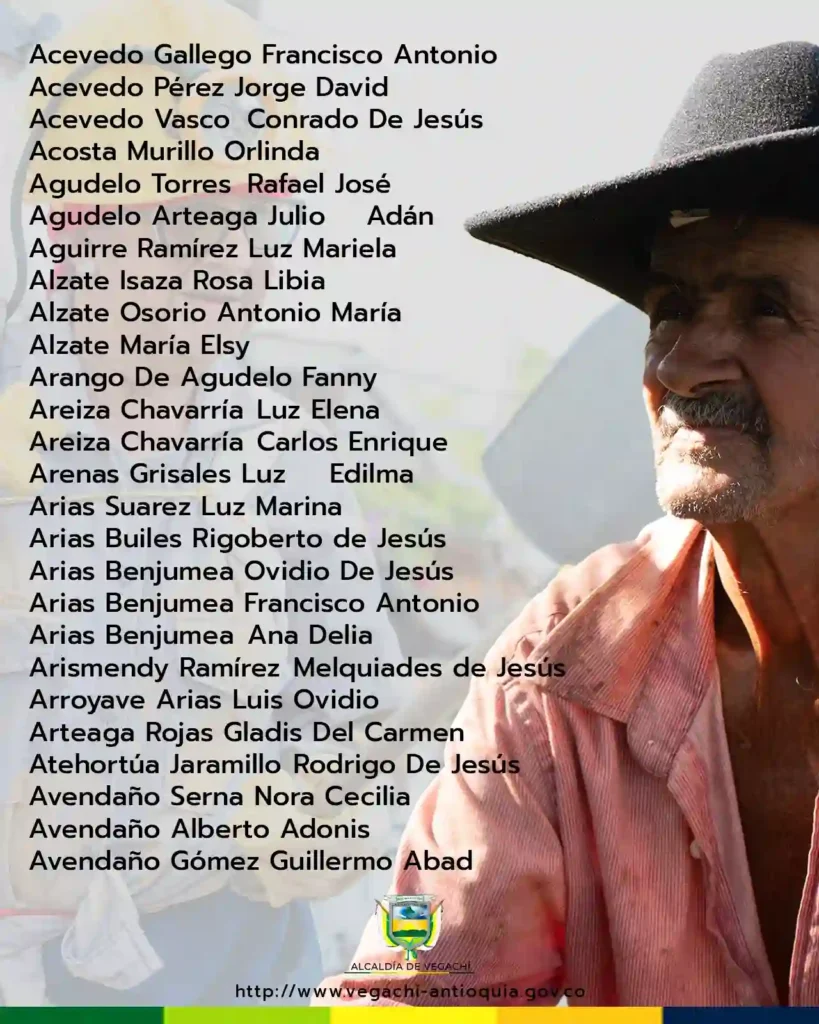 beneficiarios Colombia Mayor