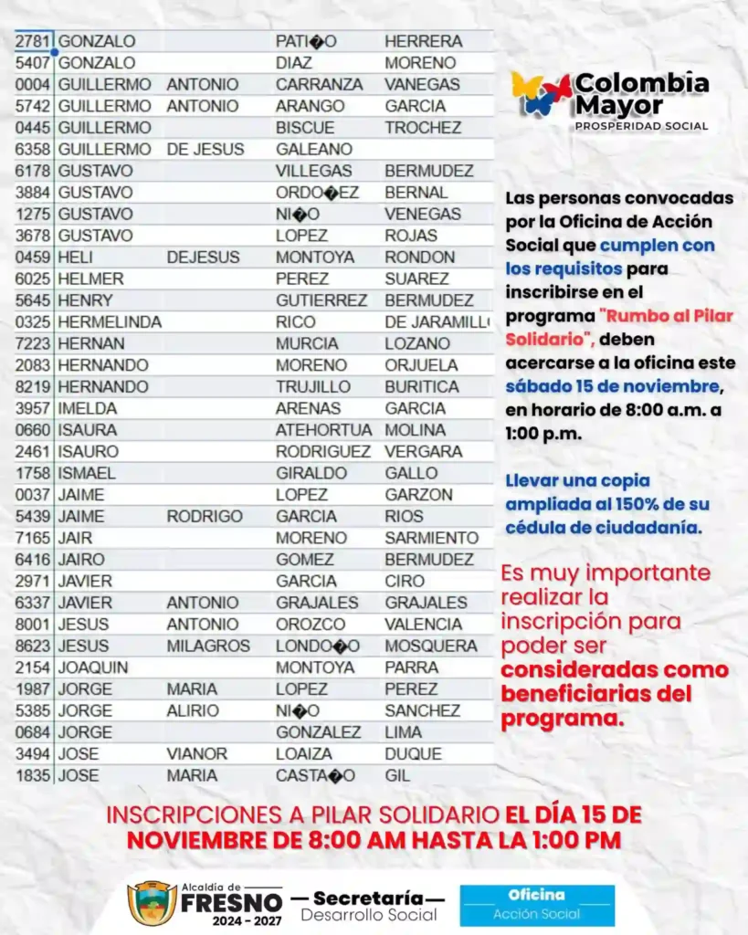 pilar solidario Tolimo