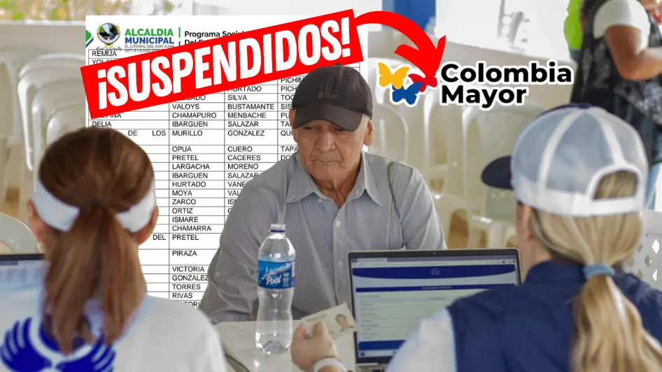 Suspendidos por no cobro Colombia Mayor