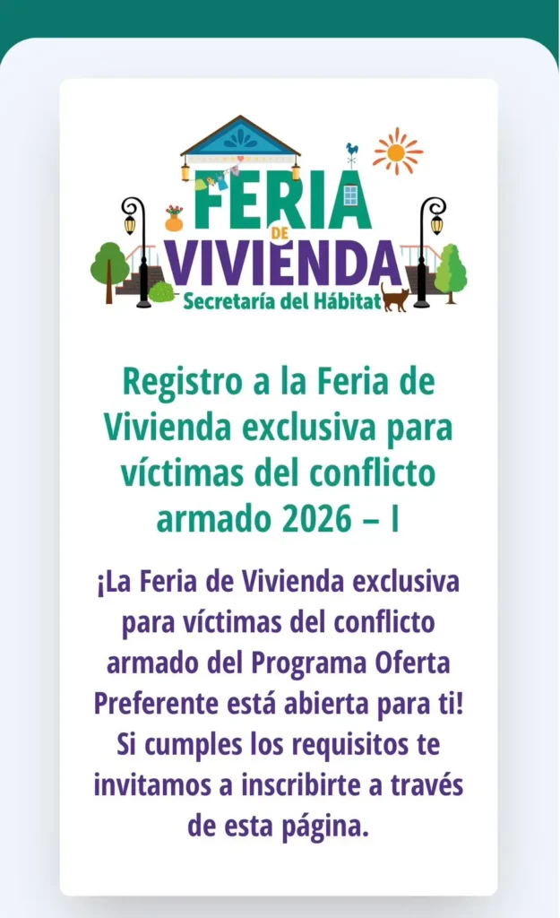 subsidio de vivienda oferta de inscripcion