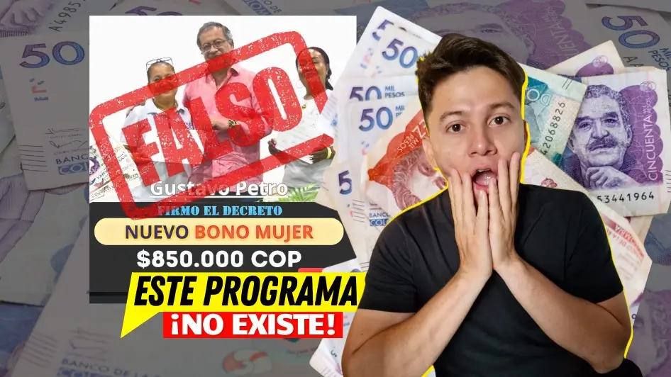 ¿Recibió un mensaje sobre un Bono Mujer de 850 mil pesos? Así se pronunció Prosperidad Social. 1 Captura de pantalla de mensaje de WhatsApp promociona un supuesto ‘Bono Mujer de 850 mil pesos’