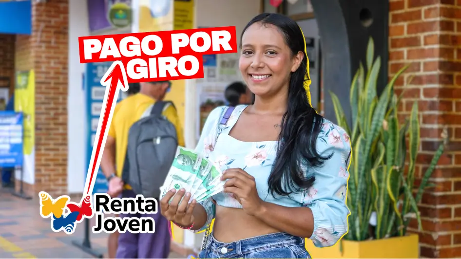 Ciclo 1 de Renta Joven - Adolescente retirando en un punto de pago.
