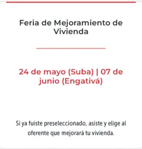 Feria de Mejoramiento de Vivienda mejora tu casa