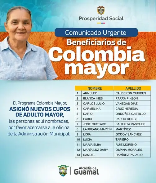 Nuevos beneficiarios Alcaldia de Guamal