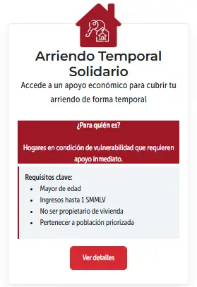 Requisitos Arriendo Temporal Solidario