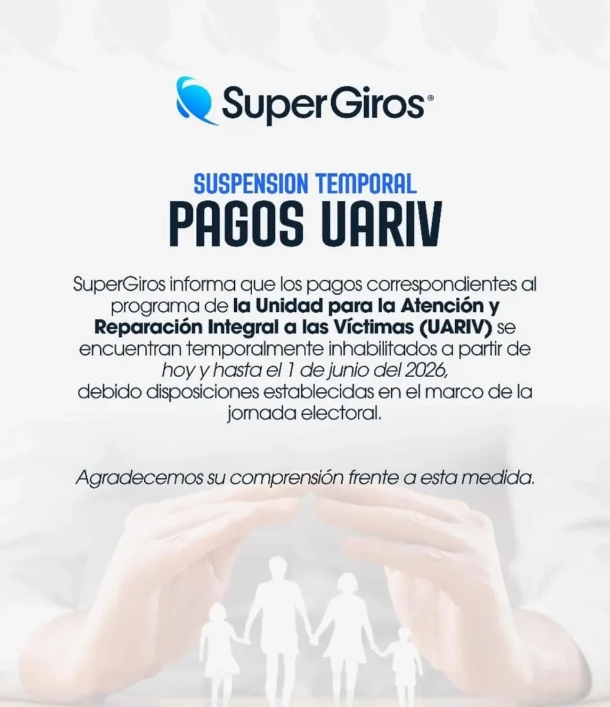 comunicado compartido por SuperGIROS