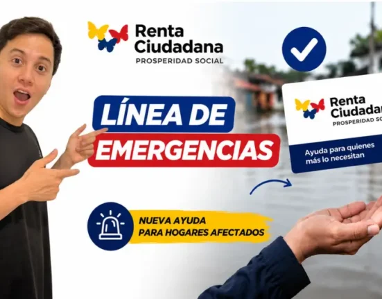 Pagos línea de emergencias Renta Ciudadana para hogares afectados por lluvias en Colombia.