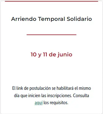 Arriendo Temporal Solidario
