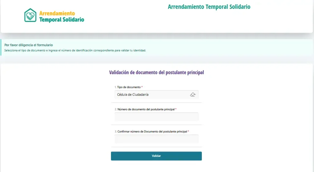 Arrendamiento Temporal Solidario 2026: así puede postularse al subsidio de arriendo 4 formulario oficial subsidio Arriendo Solidario