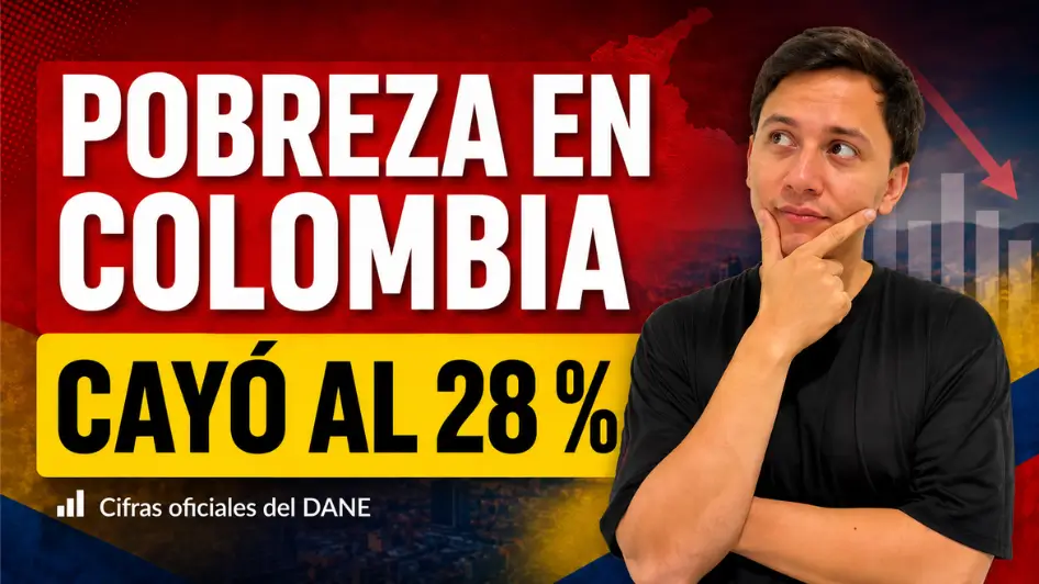 Texto alternativo para la imagen: Pobreza monetaria en Colombia disminuyó al 28 por ciento durante 2025