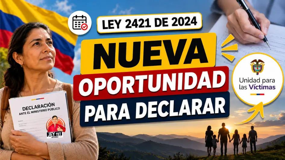 Ley 2421 de 2024: quiénes pueden volver a declarar como víctimas del conflicto armado en Colombia 1 Ley 2421 de 2024 víctimas: nueva oportunidad para declarar