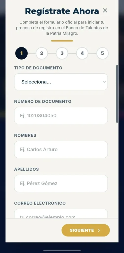 Link de registro de Empleo Milagro