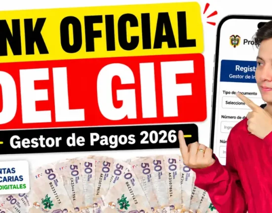 Link del GIF Gestor de Pagos 2026 para registrar cuenta bancaria o billetera digital.