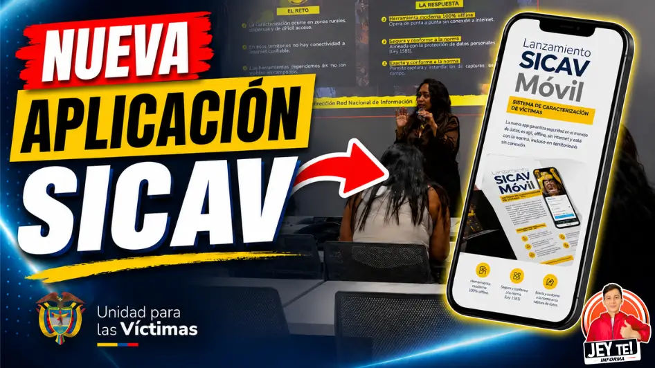 Nueva aplicación SICAV para víctimas presentada por la Unidad para las Víctimas con inteligencia artificial para la caracterización.