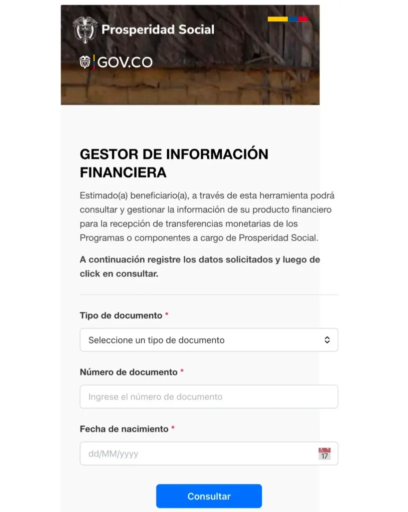 Gestor de Información Financiera (GIF): así funcionará el nuevo sistema de pagos de Prosperidad Social 2 link oficial el gif