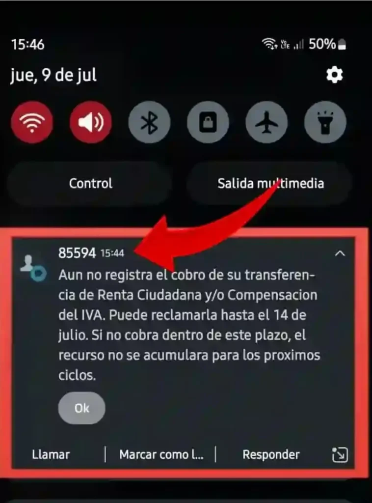 Mensaje de texto de Renta Ciudadana: qué significa la notificación que está llegando a algunos beneficiarios 2 WhatsApp Image 2026 07 09 at 9.51.15 PM