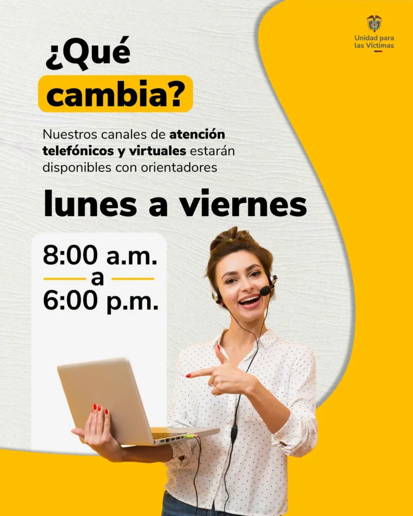 Nuevo horario de atención de la Unidad para las Víctimas: conozca desde cuándo y cómo funcionará 2 clipboard image 1784029805