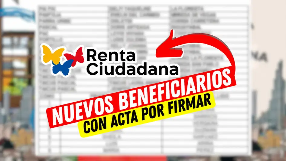firma del acta Renta Ciudadana