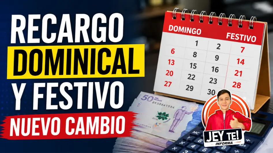 Conozca qué cambia con el recargo dominical y festivo en Colombia.